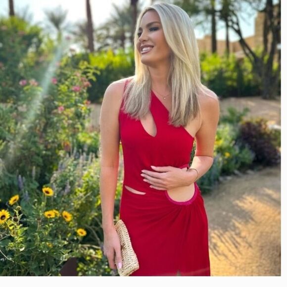 Pitusa Dresses & Skirts - Pitusa One Shoulder Cut Out Side Slit Dress Standard